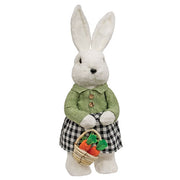 Mr. & Mrs. Gingham Fabric Bunnies  (2 Count Assortment)