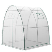 6 x 6 x 6.6 FT Outdoor Wall-in Tunnel Greenhouse-Green