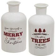 Christmas Lodge Glass Jar  (2 Count Assortment)