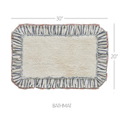 Kaila Ticking Blue Bathmat 20x30