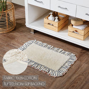 Kaila Ticking Blue Bathmat 20x30