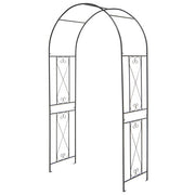 Garden Arch Arbor Trellis Patio Plant Stand Rack Archway-Black