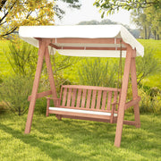 Outdoor 2-Seat Swing Bench w/ith A Frame and Sturdy Metal Hanging Chainsx