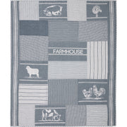 Sawyer Mill Blue Farm Animal Quilted Throw 60x50