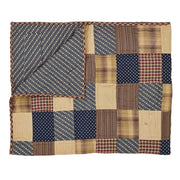 Patriotic Patch Quilted Throw 60x50