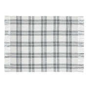 Black Plaid Woven Throw 60x50