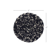 Sawyer Mill Black White Jute Coaster Set of 6