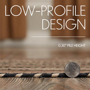 Sawyer Mill Charcoal Creme Jute Stair Tread Rect Latex 8.5x27