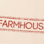 Sawyer Mill Red Farmhouse Muslin Unbleached Natural Tea Towel 19x28