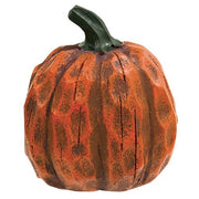 Resin Carved Look Pumpkin - 4"  (3 Count Assortment)