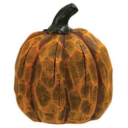 Resin Carved Look Pumpkin - 4"  (3 Count Assortment)
