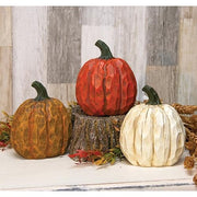 Resin Pumpkin - 6-1/2"  (3 Count Assortment)