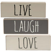 Farmhouse Colors Live - Love - Laugh Block  (3 Count Assortment)
