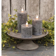Textured Gray Metal Pillar Tray