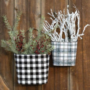 Plaid Wall Pockets (Set of 2)