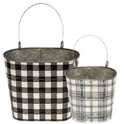 Plaid Wall Pockets (Set of 2)