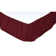 Solid Burgundy Queen Bed Skirt 60x80x16