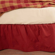 Solid Burgundy Queen Bed Skirt 60x80x16