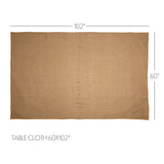 Burlap Natural Table Cloth 60x102