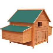 vidaXL Chicken Coop Wood 61.2"x38.2"x43.3"