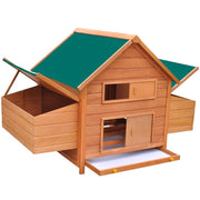 vidaXL Chicken Coop Wood 61.2"x38.2"x43.3"