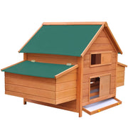 vidaXL Chicken Coop Wood 61.2"x38.2"x43.3"