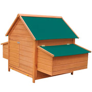 vidaXL Chicken Coop Wood 61.2"x38.2"x43.3"