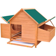 vidaXL Chicken Coop Wood 61.2"x38.2"x43.3"