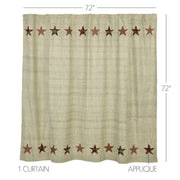 Abilene Star Shower Curtain 72x72