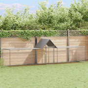 Chicken Coop 16.4'x3.3'x4.9'Galvanized Steel