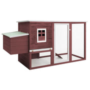 Outdoor Chicken Cage Hen House with 1 Egg Cage Brown Wood