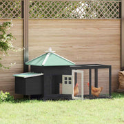 Chicken Coop with Nest Box Gray 74.8"x28.3"x40.2" Solid Firwood