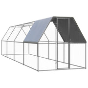 Outdoor Chicken Cage 6.6'x26.2'x6.6'Galvanized Steel