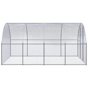 Outdoor Chicken Coop 9.8'x13.1'x6.6'Galvanized Steel
