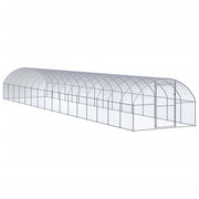 Outdoor Chicken Coop 9.8'x52.5'x6.6'Galvanized Steel