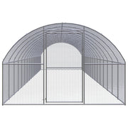 Outdoor Chicken Coop 9.8'x52.5'x6.6'Galvanized Steel