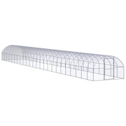 Outdoor Chicken Coop 9.8'x78.7'x6.6'Galvanized Steel
