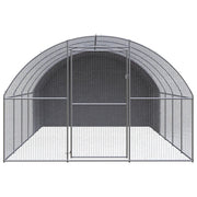 Outdoor Chicken Coop 9.8'x19.7'x6.6'Galvanized Steel