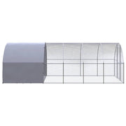 Outdoor Chicken Coop 9.8'x19.7'x6.6'Galvanized Steel