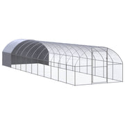 Outdoor Chicken Coop 9.8'x39.4'x6.6'Galvanized Steel