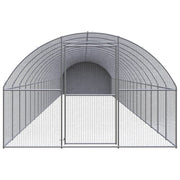 Outdoor Chicken Coop 9.8'x65.6'x6.6'Galvanized Steel