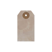 Primitive Star Tea Stained Paper Tag Creme 2.75x1.5 w/ Twine Set of 50