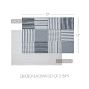 Sawyer Mill Blue Quilted Placemat Set of 2 13x19