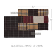 Wyatt Quilted Placemat Set of 2 13x19