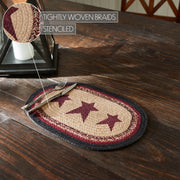 Connell Oval Placemat Stencil Stars 10x15