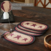 Connell Oval Placemat Stencil Stars Set of 4 10x15