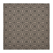 Custom House Black Tan Jacquard Table Topper 20x20