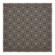 Custom House Black Tan Jacquard Table Topper 20x20