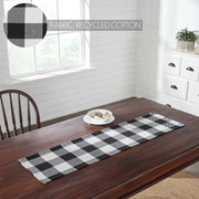 Annie Buffalo Check Black Runner 12x48