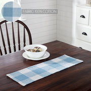 Annie Buffalo Check Blue Runner 8x24